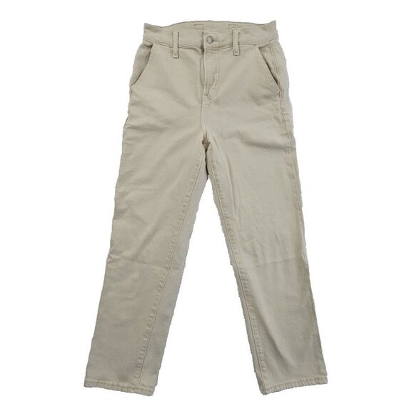 Old Navy Sky-Hi Straight Jeans Women's 6 (28x28) Ivory Stretch Denim Y2K Retro - Picture 1 of 16